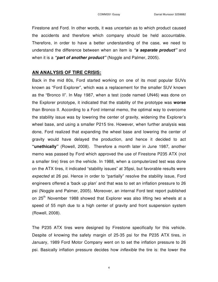 firestone tire recall ethical issues ford firestone case ethical issues